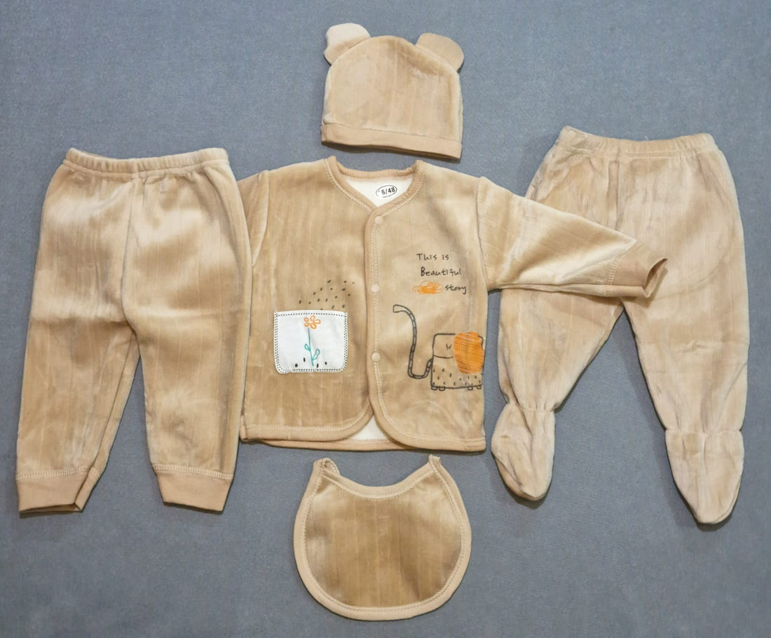 Velvet 5-Pcs Newborn Baby Set