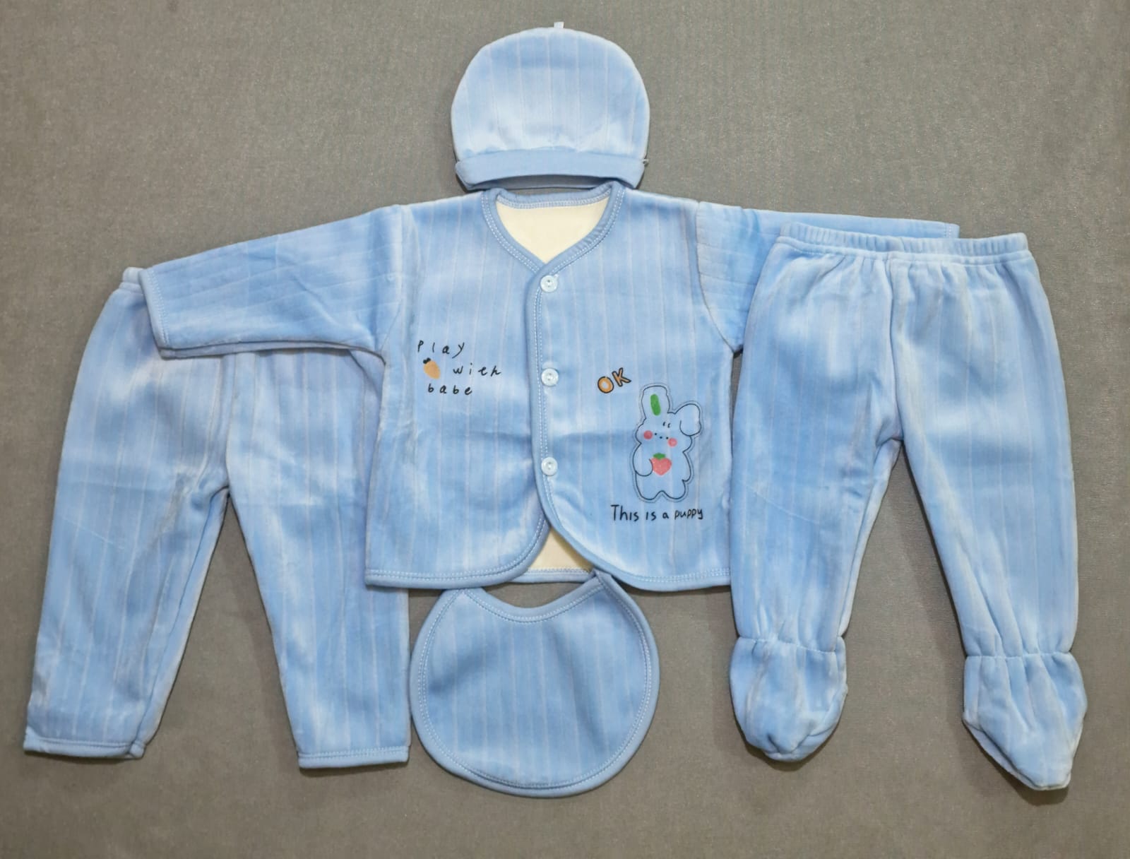 Velvet 5-Pcs Newborn Baby Set