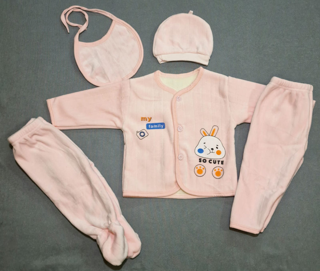 Velvet 5-Pcs Newborn Baby Set