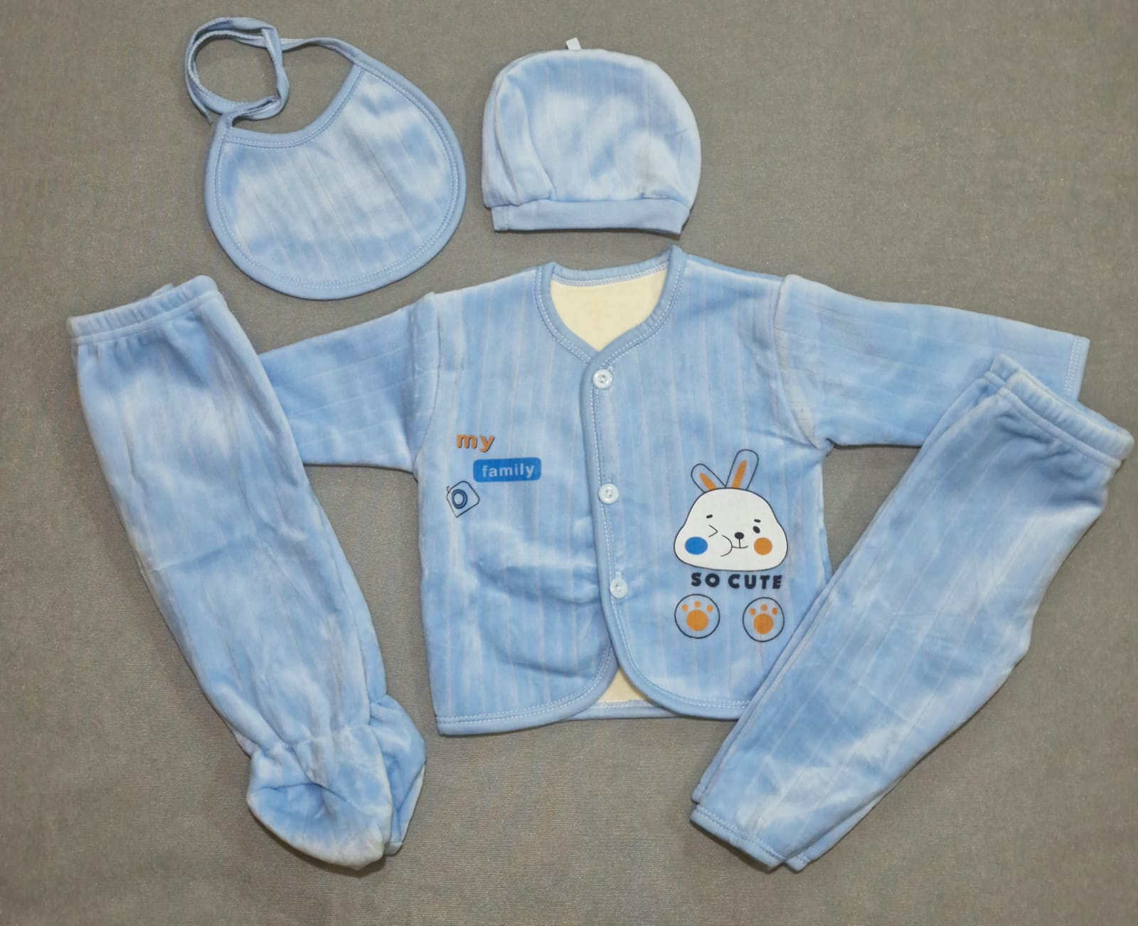 Velvet 5-Pcs Newborn Baby Set